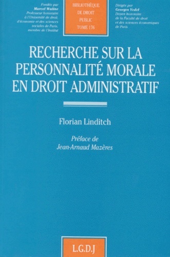 recherche sur la personnalité morale en droit administratif