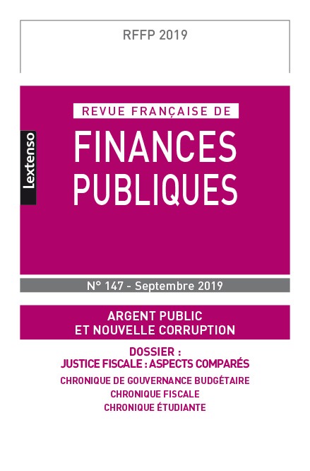 Revue Française de Finances Publiques N°147 - septembre 2019