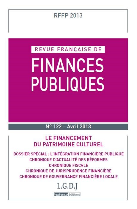 REVUE FRANÇAISE DE FINANCES PUBLIQUES N 122 - 2013
