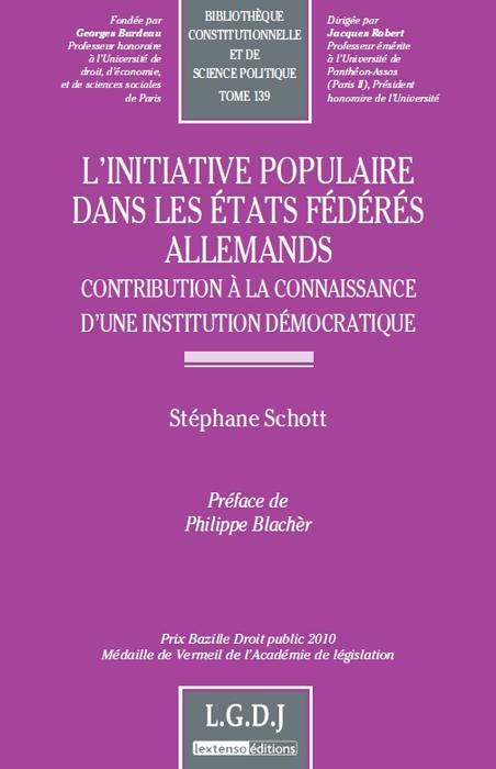 l'initiative populaire dans les etats fédérés allemands - contribution à la conn