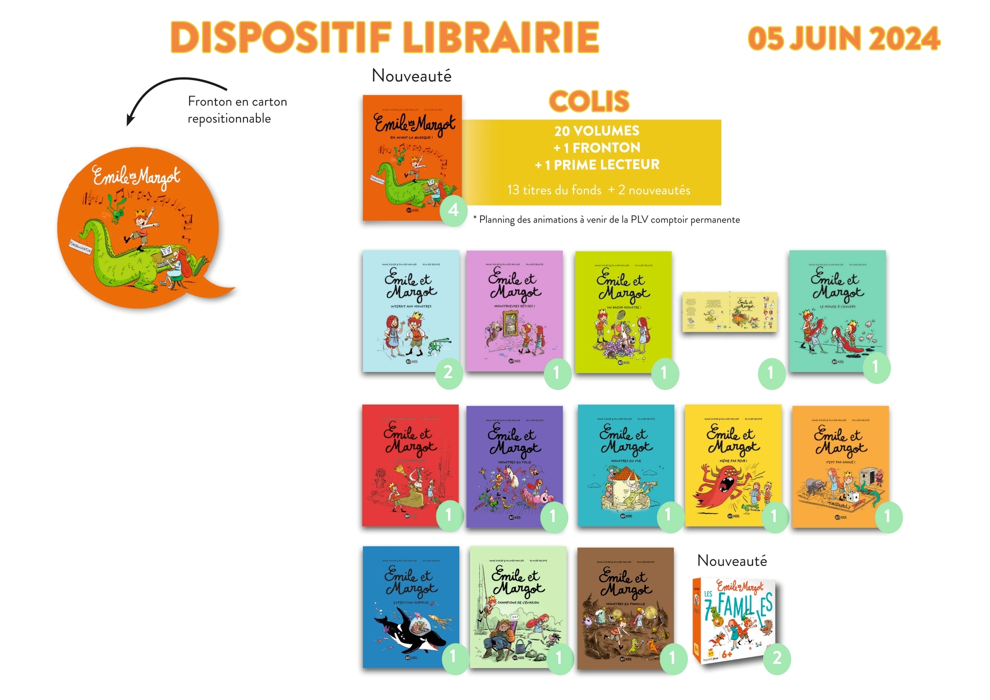 Colis 20 Vol - Emile et Margot -  Compt Perm BD Kids  - Juin 24