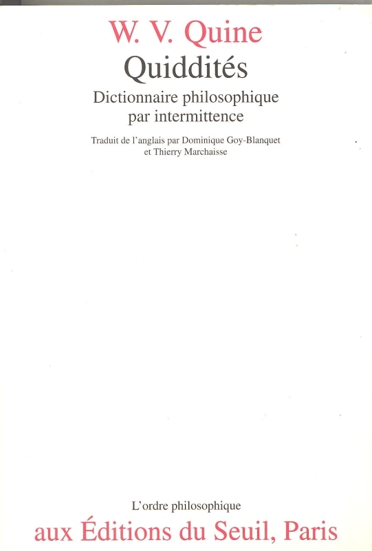 Quiddités. Dictionnaire philosophique par intermittence