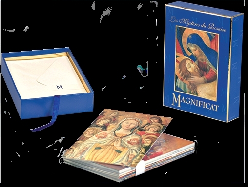 COFFRET 20 CARTES CORRESPONDANCE LES MYSTERES DU ROSAIRE (+ ENVELOPPES)