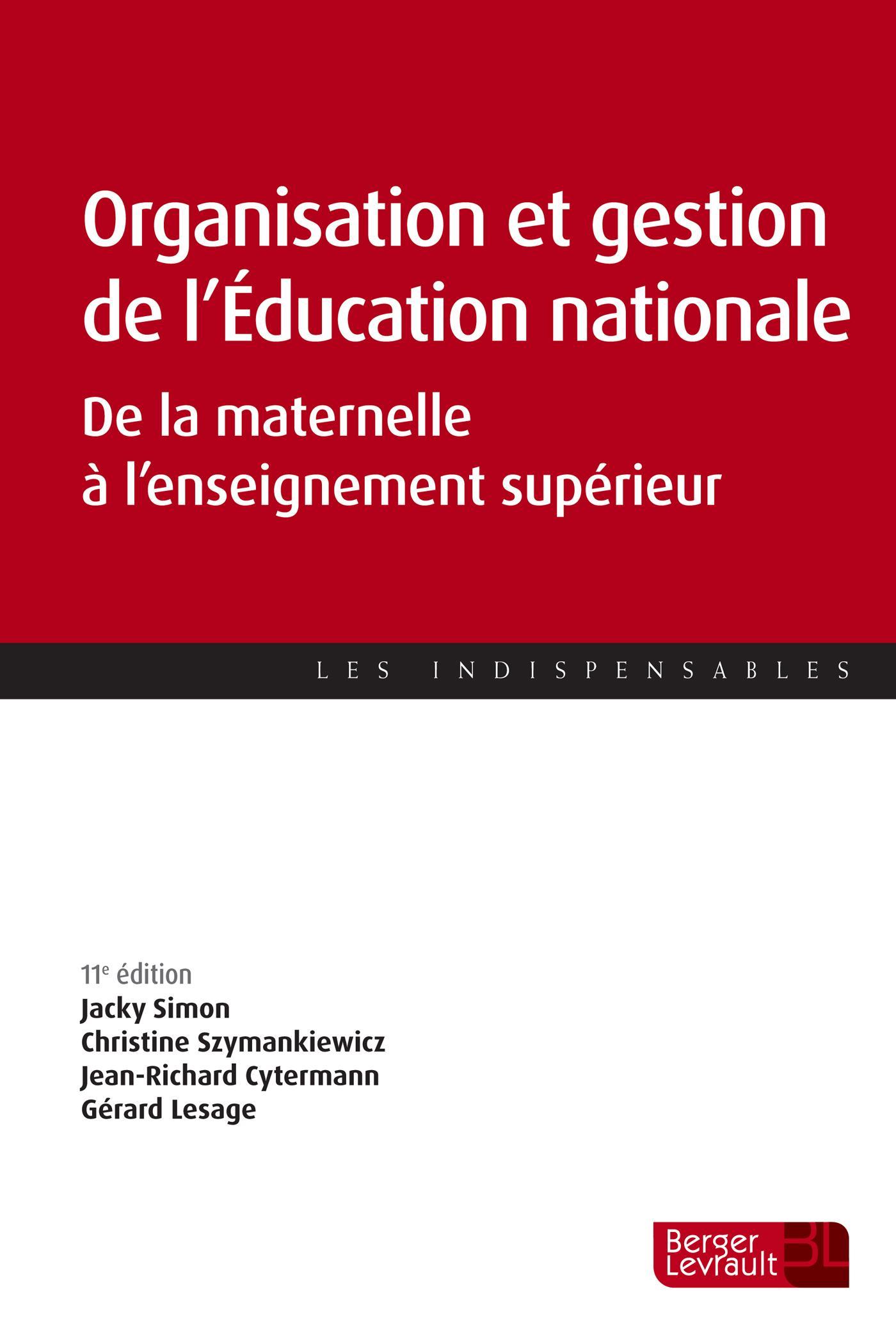 ORGANISATION ET GESTION DE L'EDUCATION NATIONALE 11IEME ED