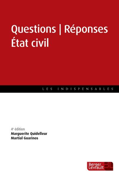 QUESTIONS REPONSES ETAT CIVIL 4E ED