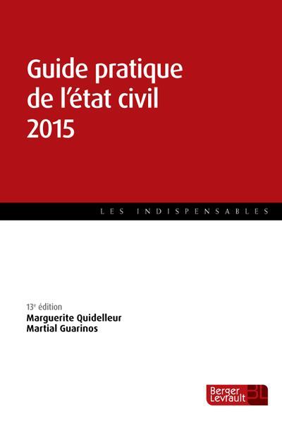 GUIDE PRATIQUE DE L'ETAT CIVIL ED 2015