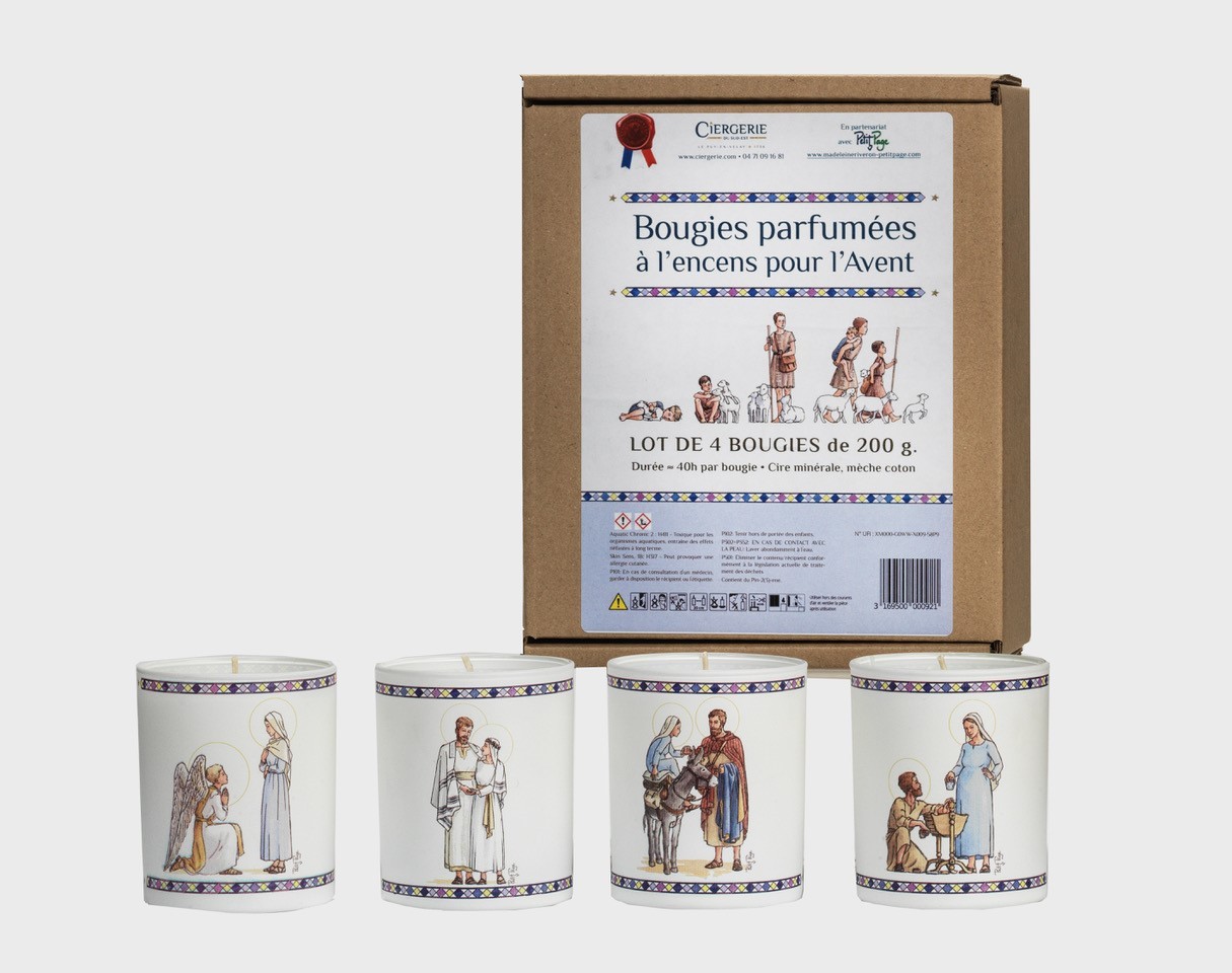 Pack 4 bougies parfumées avent 