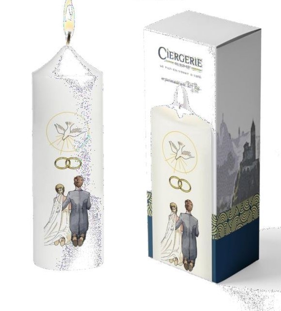 Cierge blanc - Epoux Modèles