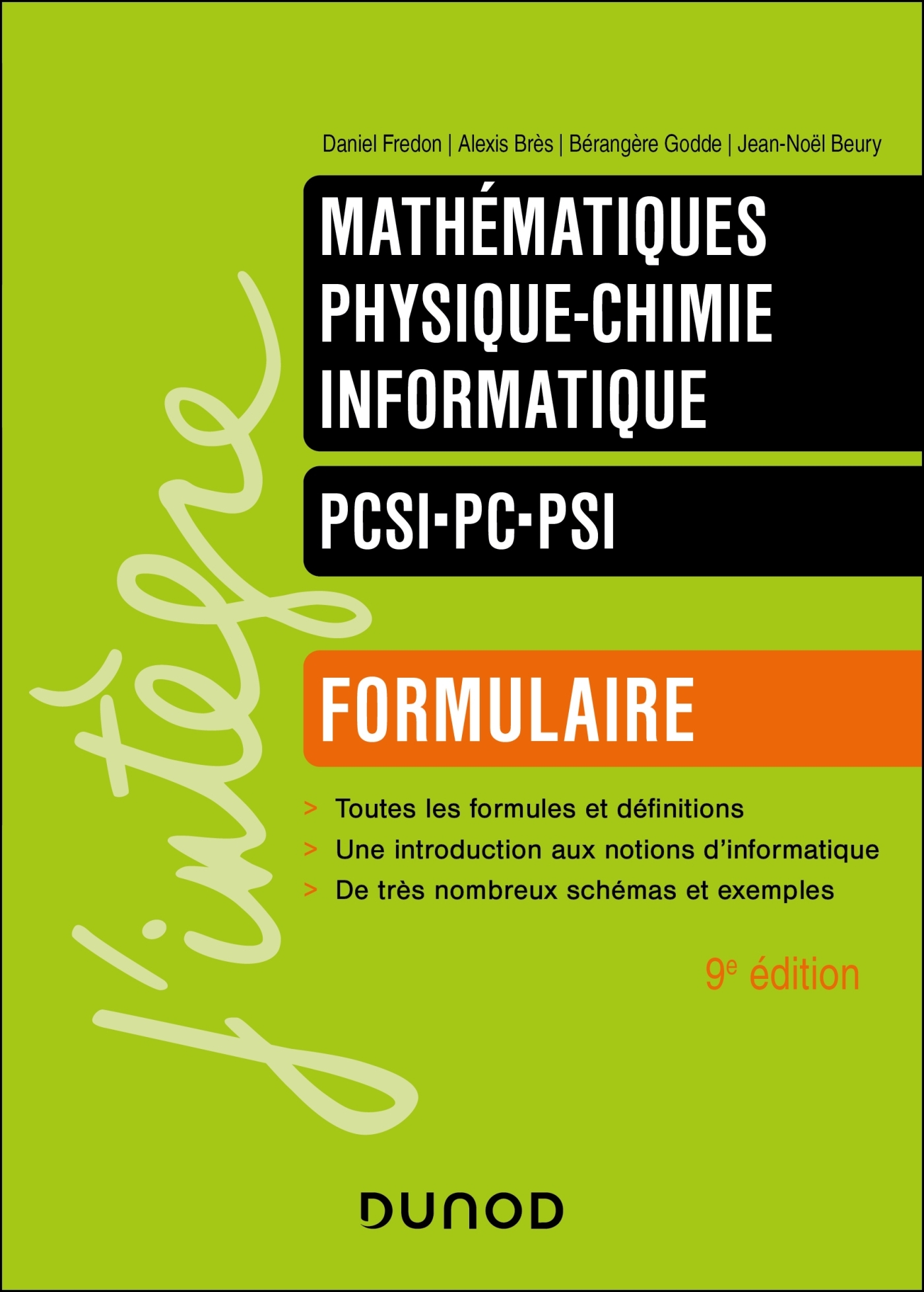 Formulaire PCSI-PC-PSI - 9e éd.