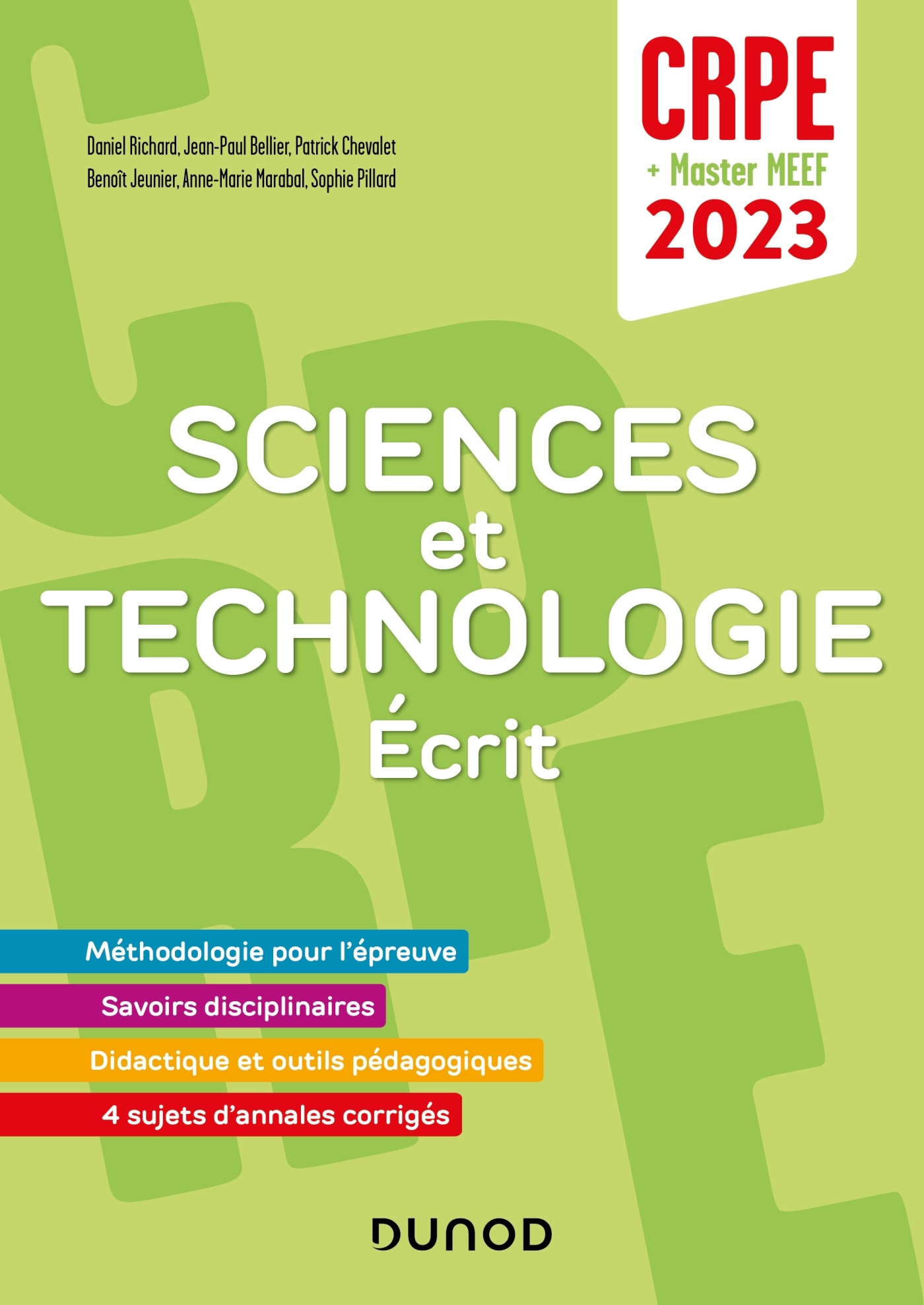 Concours Professeur des écoles - Sciences et technologie  - Ecrit - CRPE 2023 - Master MEEF