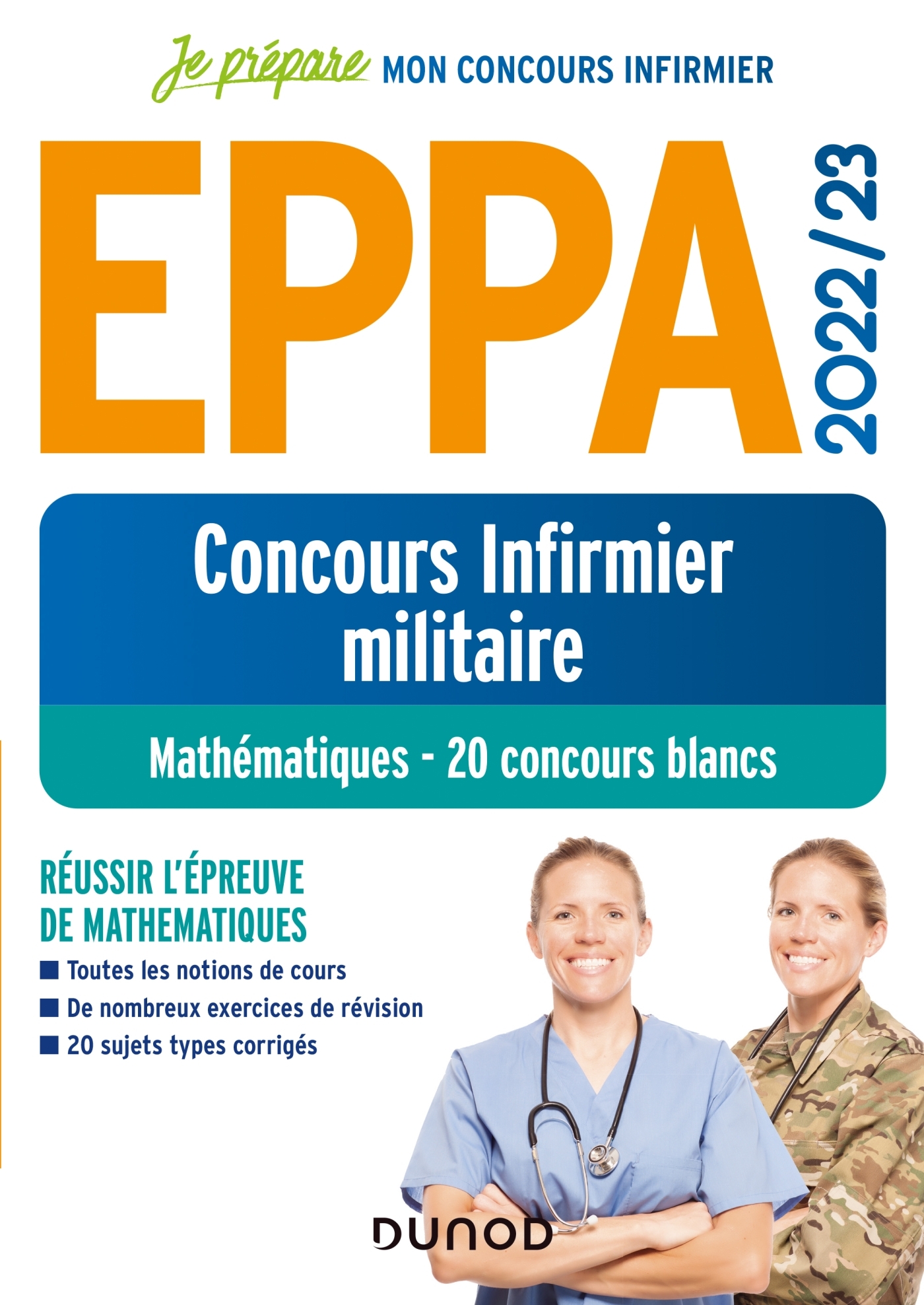 EPPA 2022/23 - Concours Infirmier militaire - Mathématiques - 20 concours blancs