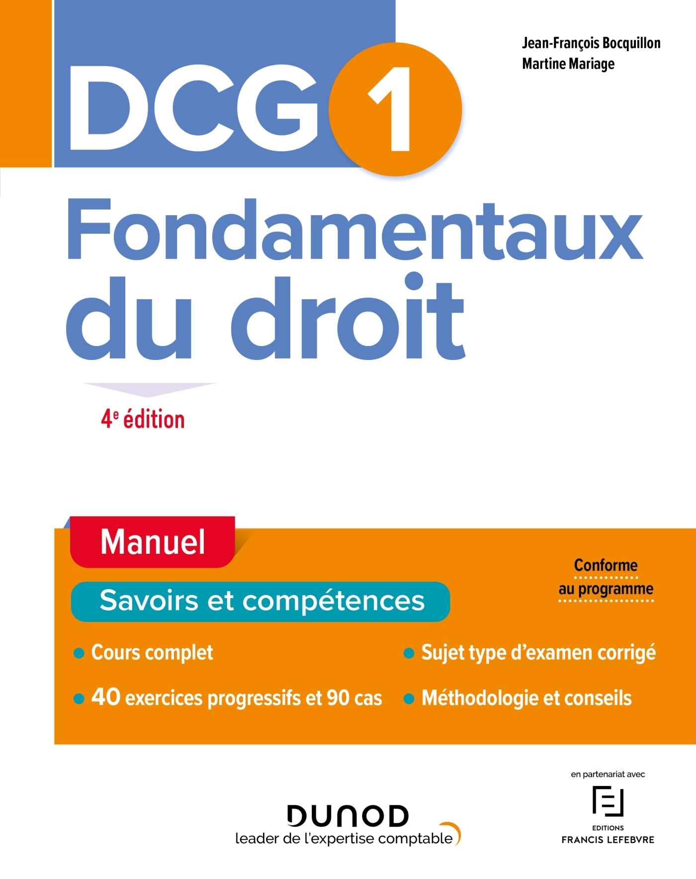 DCG 1 Fondamentaux du droit - Manuel  4e éd.