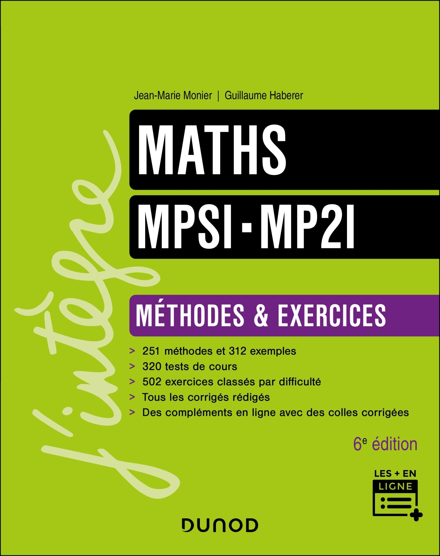 Maths MPSI-MP2I - Méthodes et Exercices - 6e éd.
