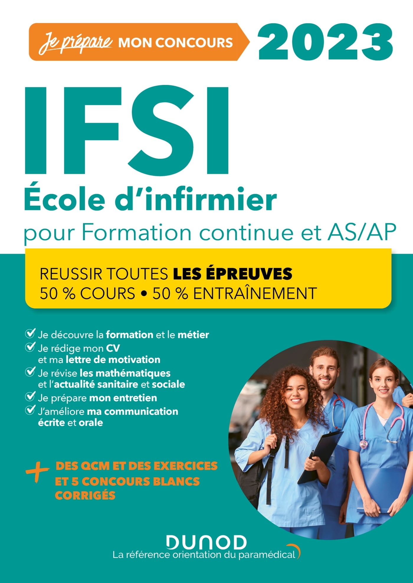 IFSI 2023 Concours Formation continue et Passerelle AS-AP - 50% Cours - 50% Entraînement