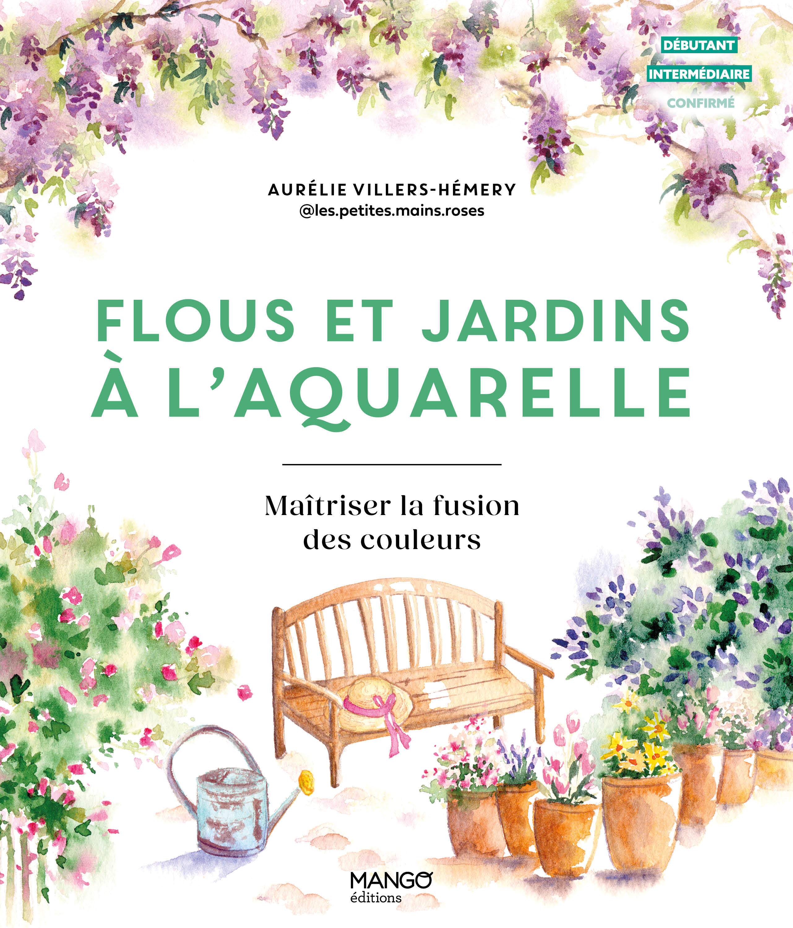 Flous et jardins à l'aquarelle