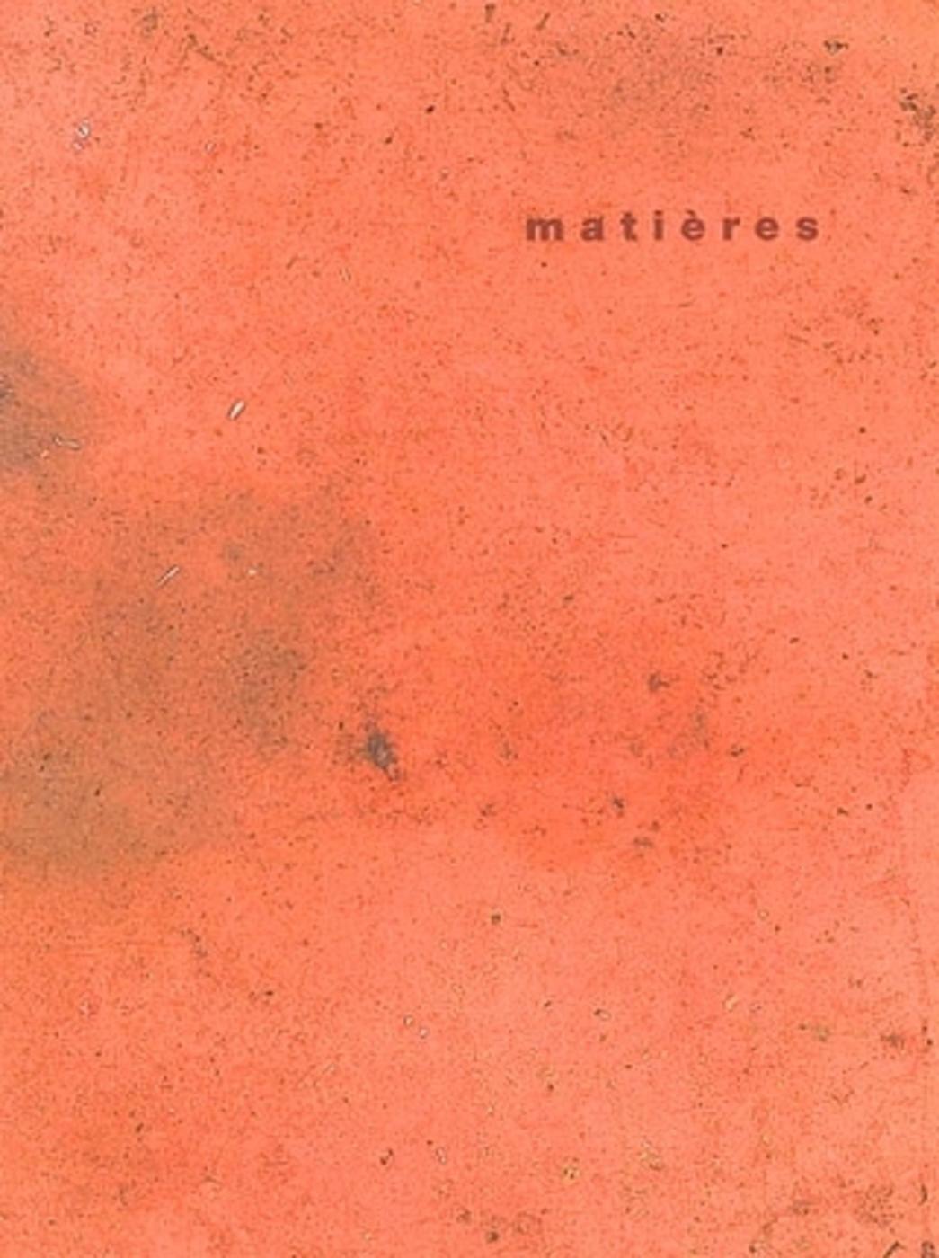 Matières - n° 5 - 2002