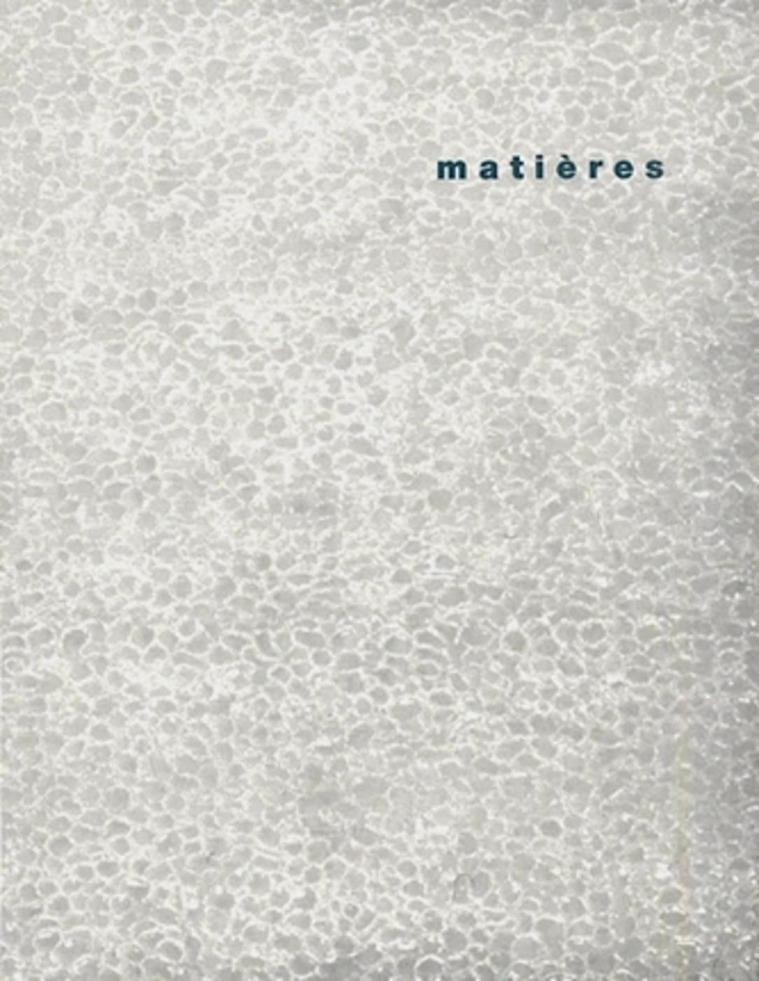 Matières - n°4 - 2001
