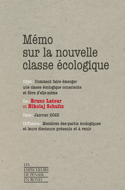 Mémo sur la nouvelle classe écologique - Comment faire émerger une classe écologique consciente et f