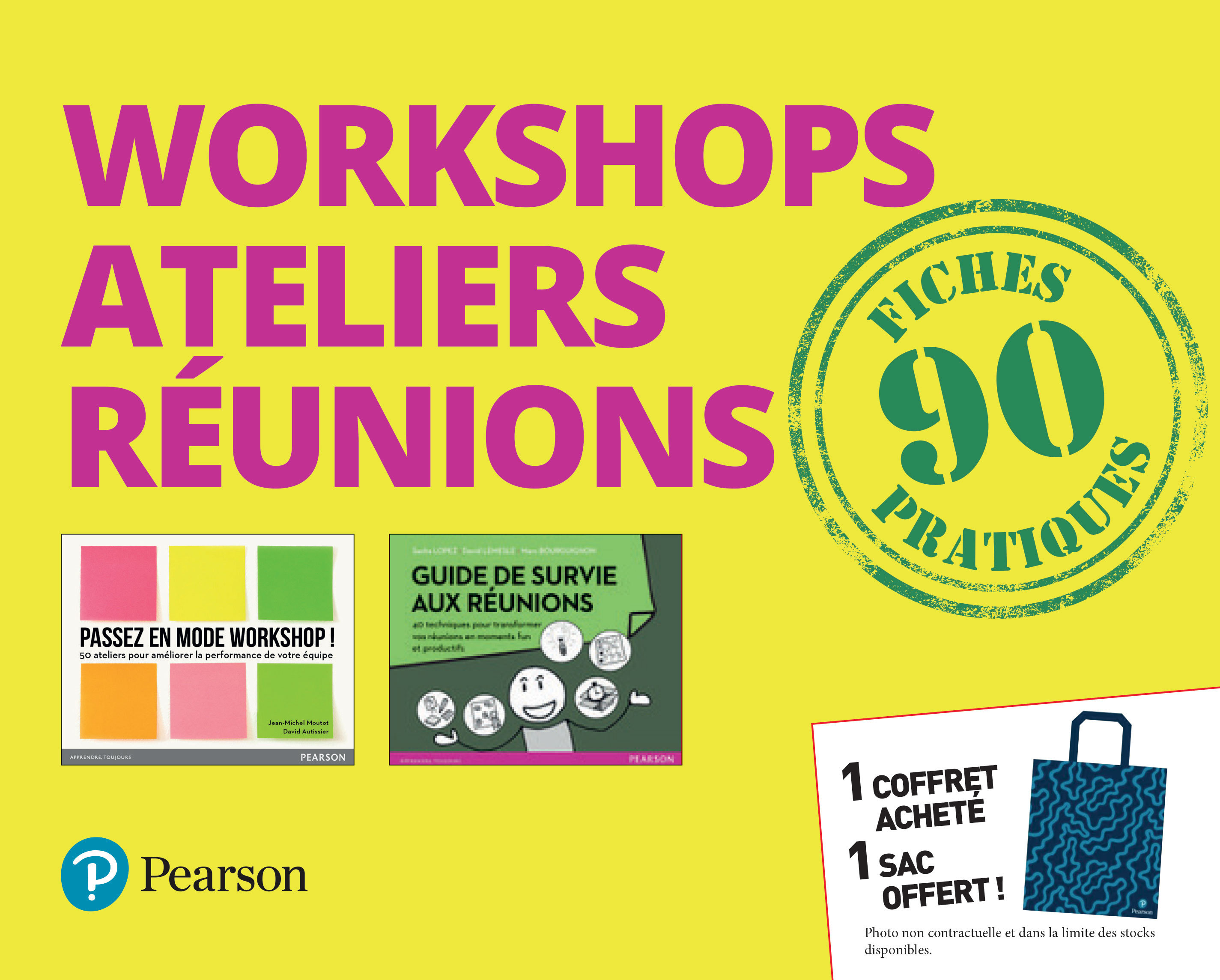 COFFRET WORKSHOPS, ATELIERS, REUNIONS : 90 FICHES PRATIQUES