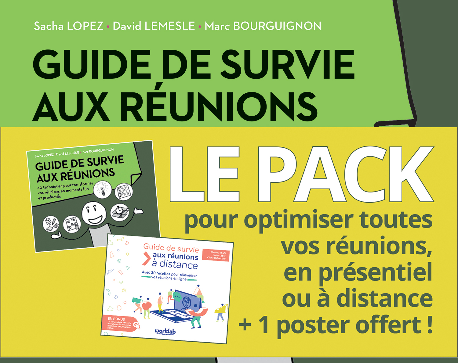 Pack guide de survie aux réunions et guide de survie aux réunions à distance