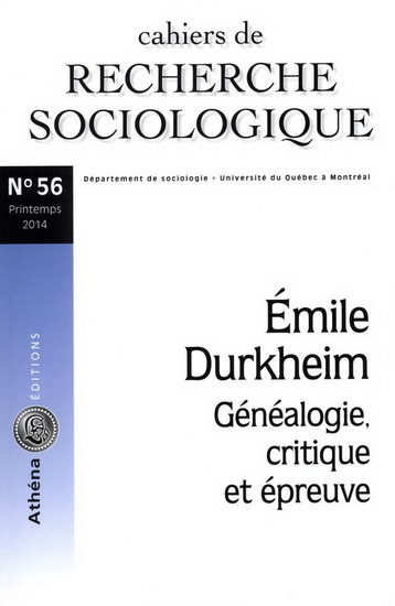 CAHIERS DE RECHERCHE SOCIOLOGIGUE V 56