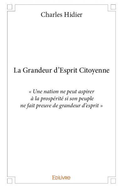La grandeur d'esprit citoyenne