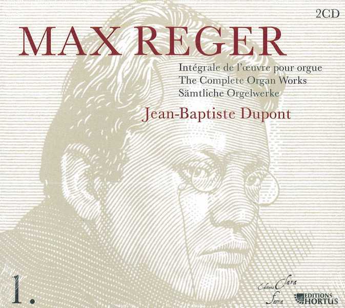 Reger integrale d'orgue vol.1 par jean-baptiste dupont cd et livret. - CD