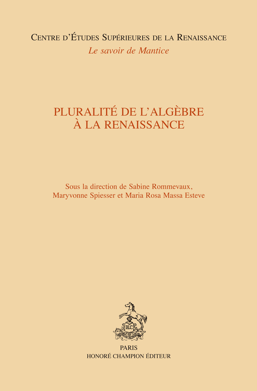Pluralité de l'algèbre à la Renaissance