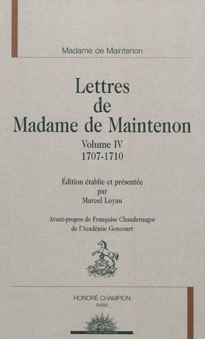Lettres de madame de Maintenon T4