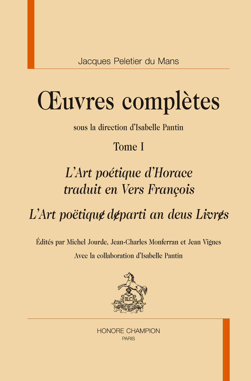 L'art poétique d'Horace traduit en vers françois