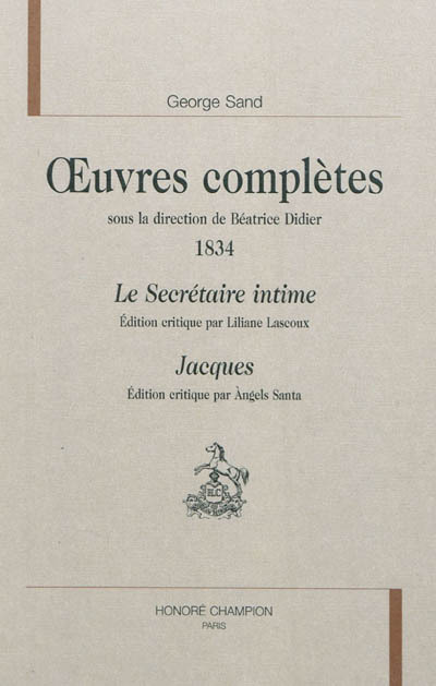 Le secrétaire intime - Jacques (1834)