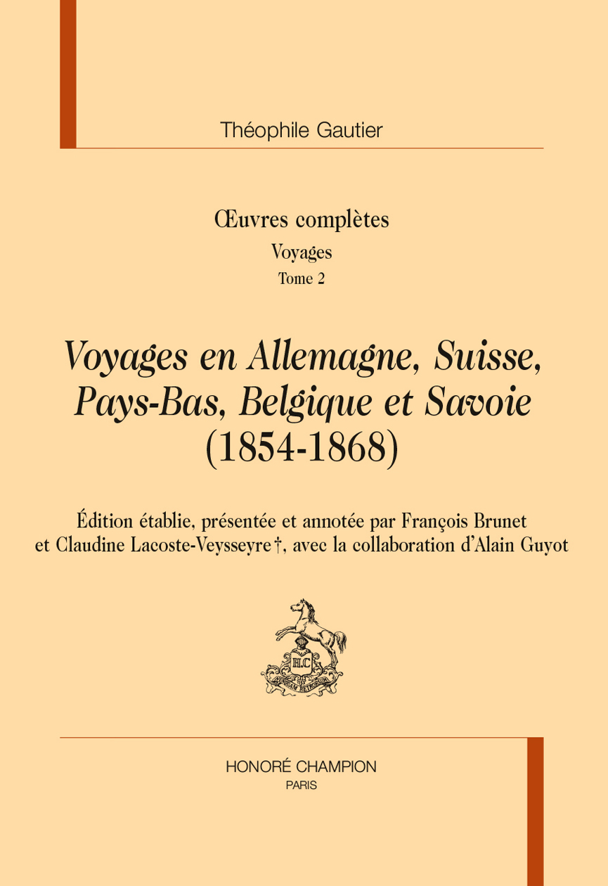 Voyages en Allemagne, Suisse, Pays-Bas, Belgique et Savoie (1854-1868)