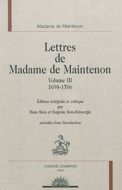 Lettres de madame de Maintenon T3