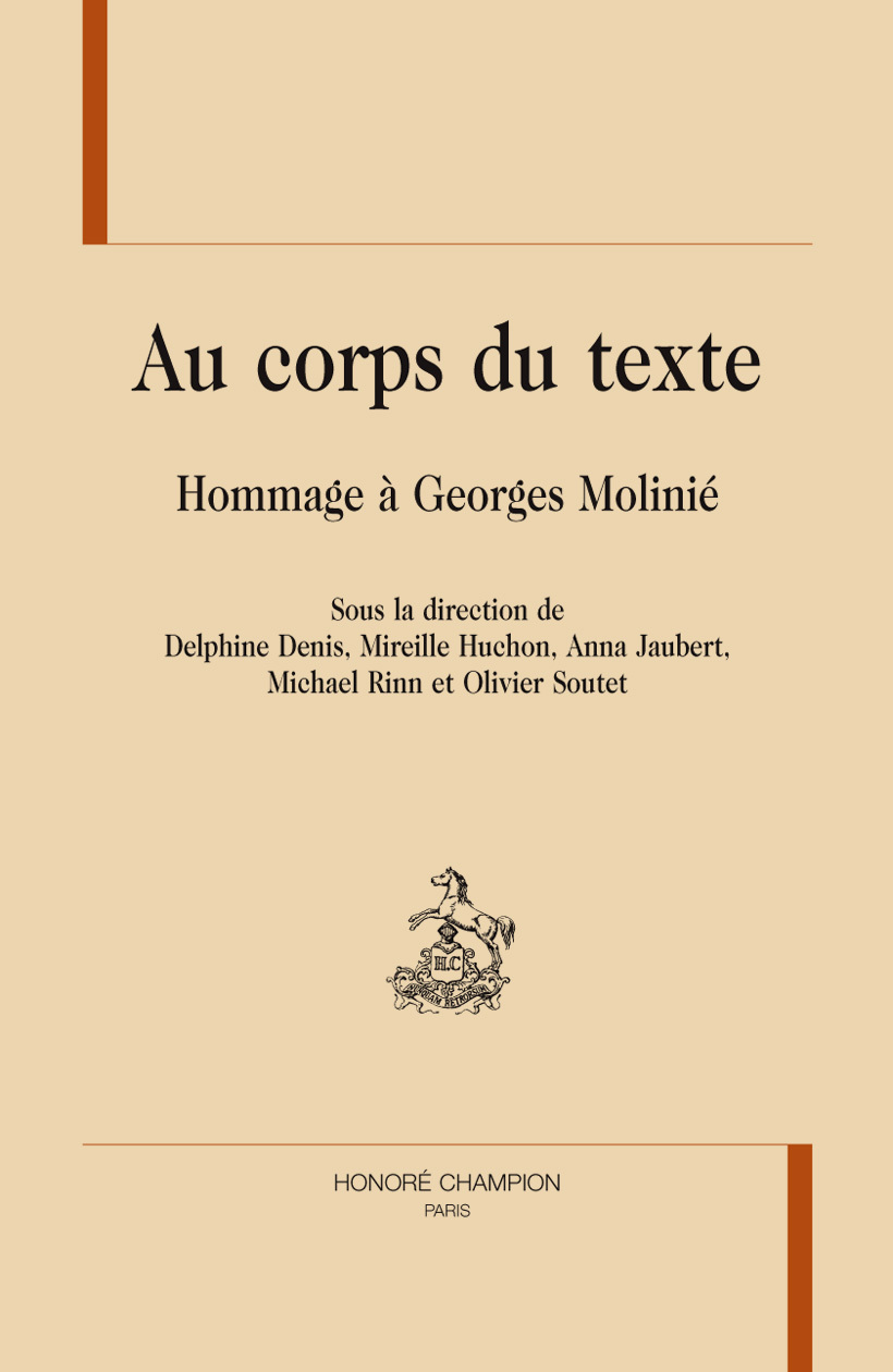 Au corps du texte - hommage à Georges Molinié
