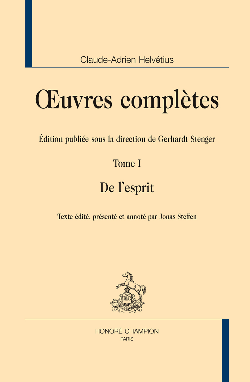 De l'esprit ŒUVRES COMPLETES
