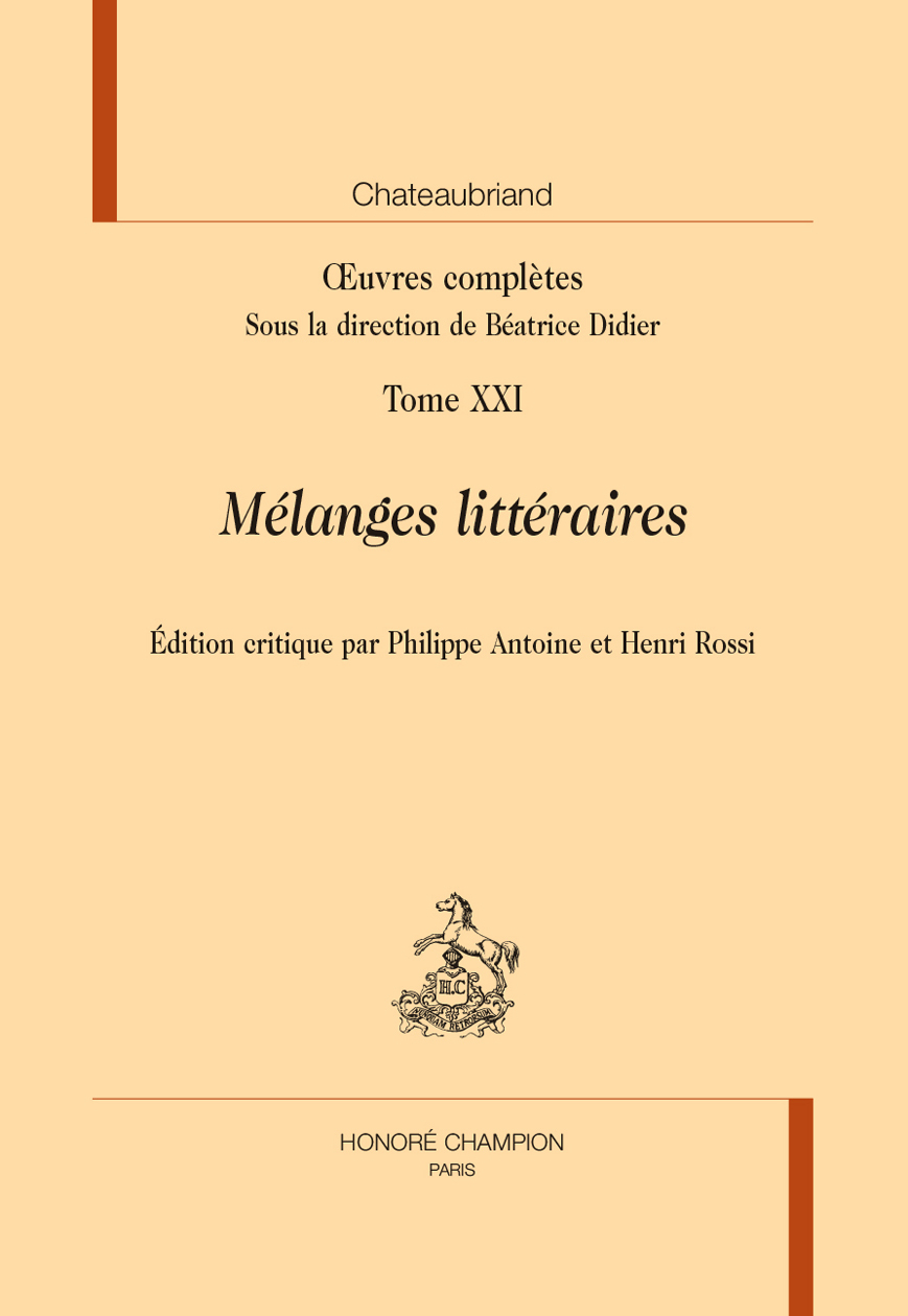 Mélanges littéraires