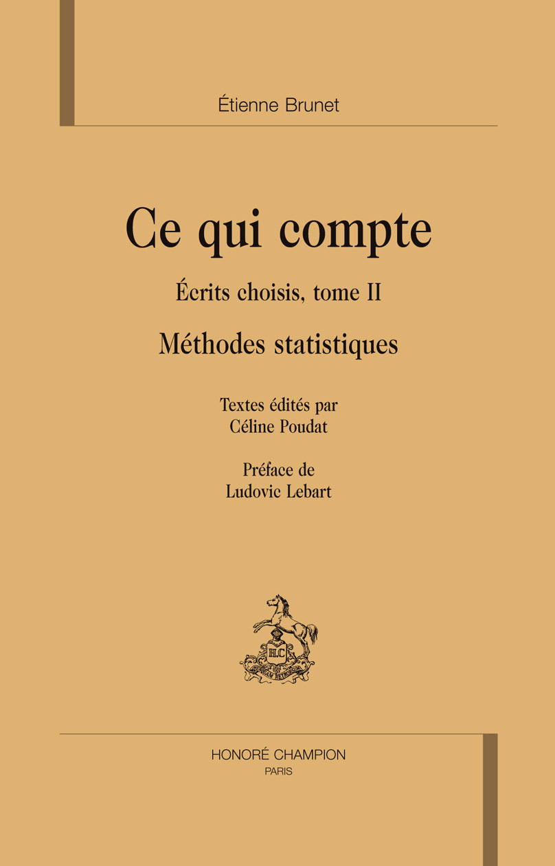 CE QUI COMPTE - METHODES STATISTIQUES. ECRITS CHOISIS, TOME II