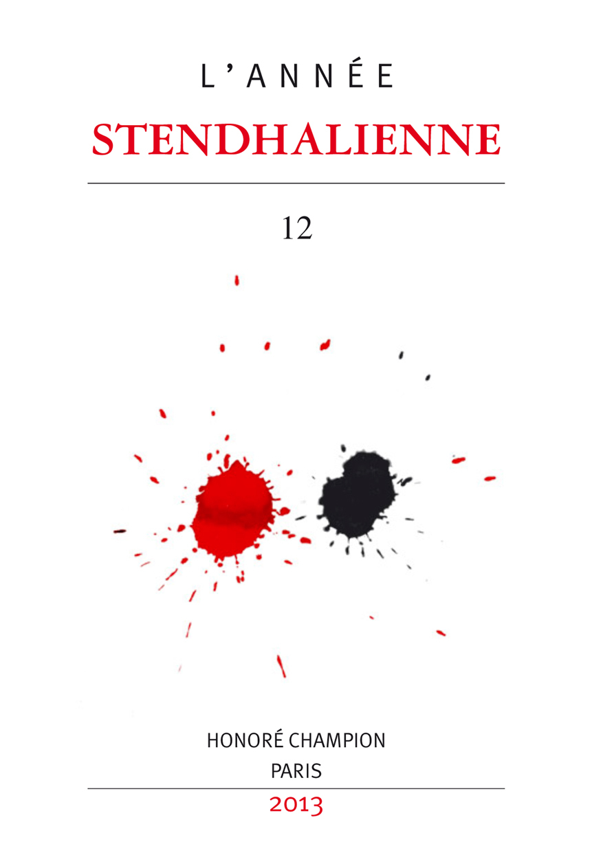 L’Année stendhalienne N° 12 - 2013