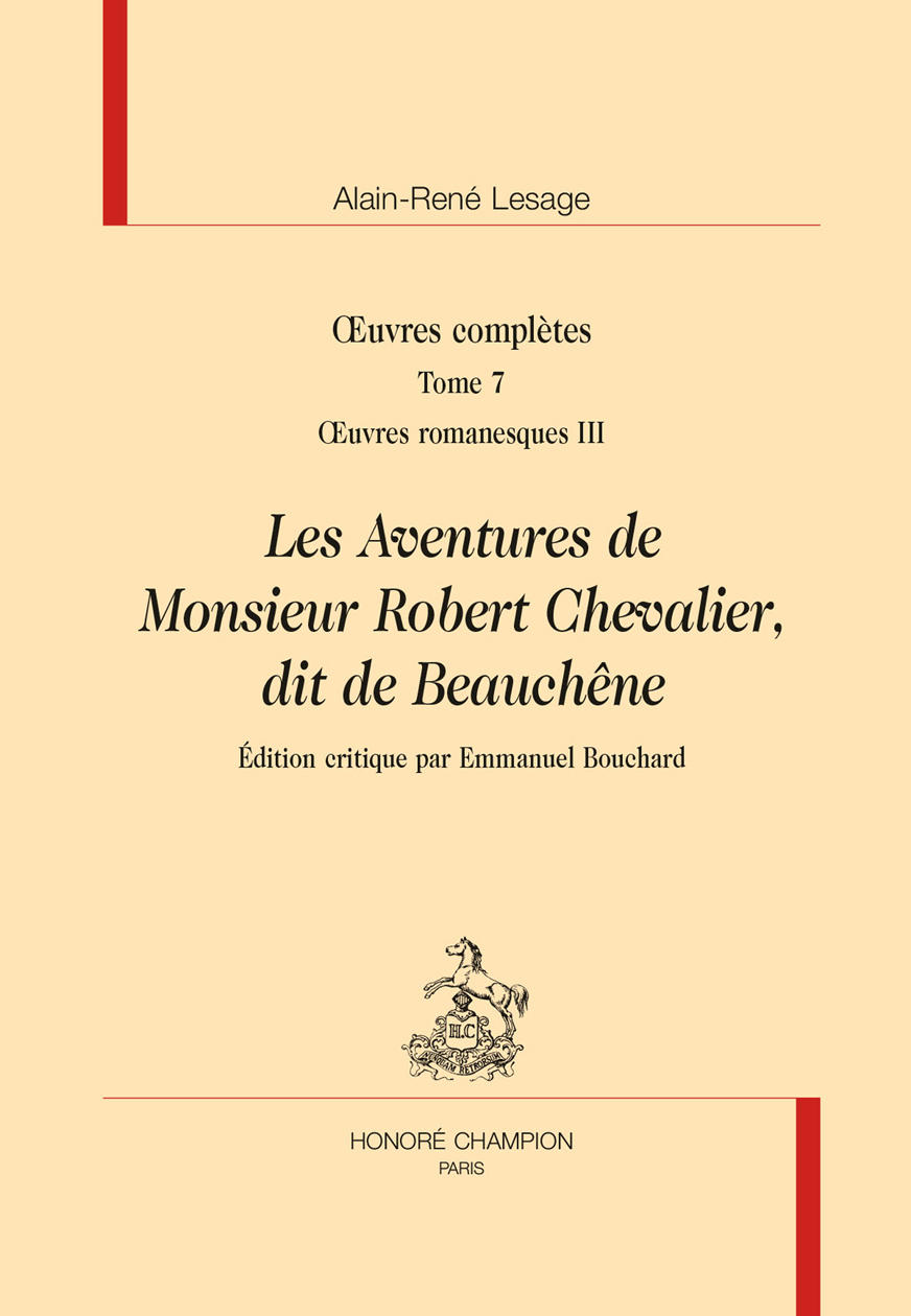 Les Aventures de Monsieur  Robert Chevalier, dit de Beauchêne