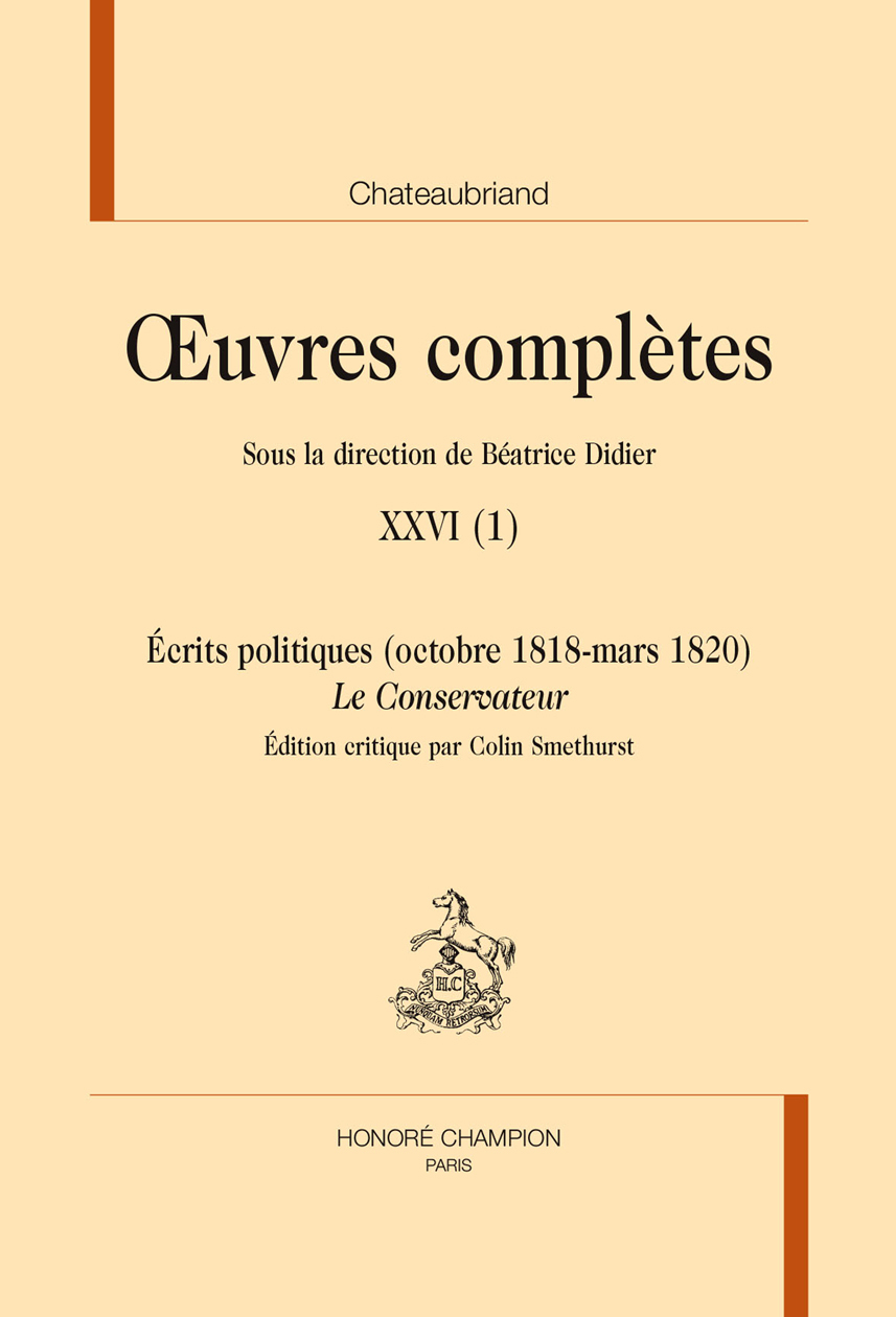 Écrits politiques, octobre 1818-mars 1820, "Le Conservateur"
