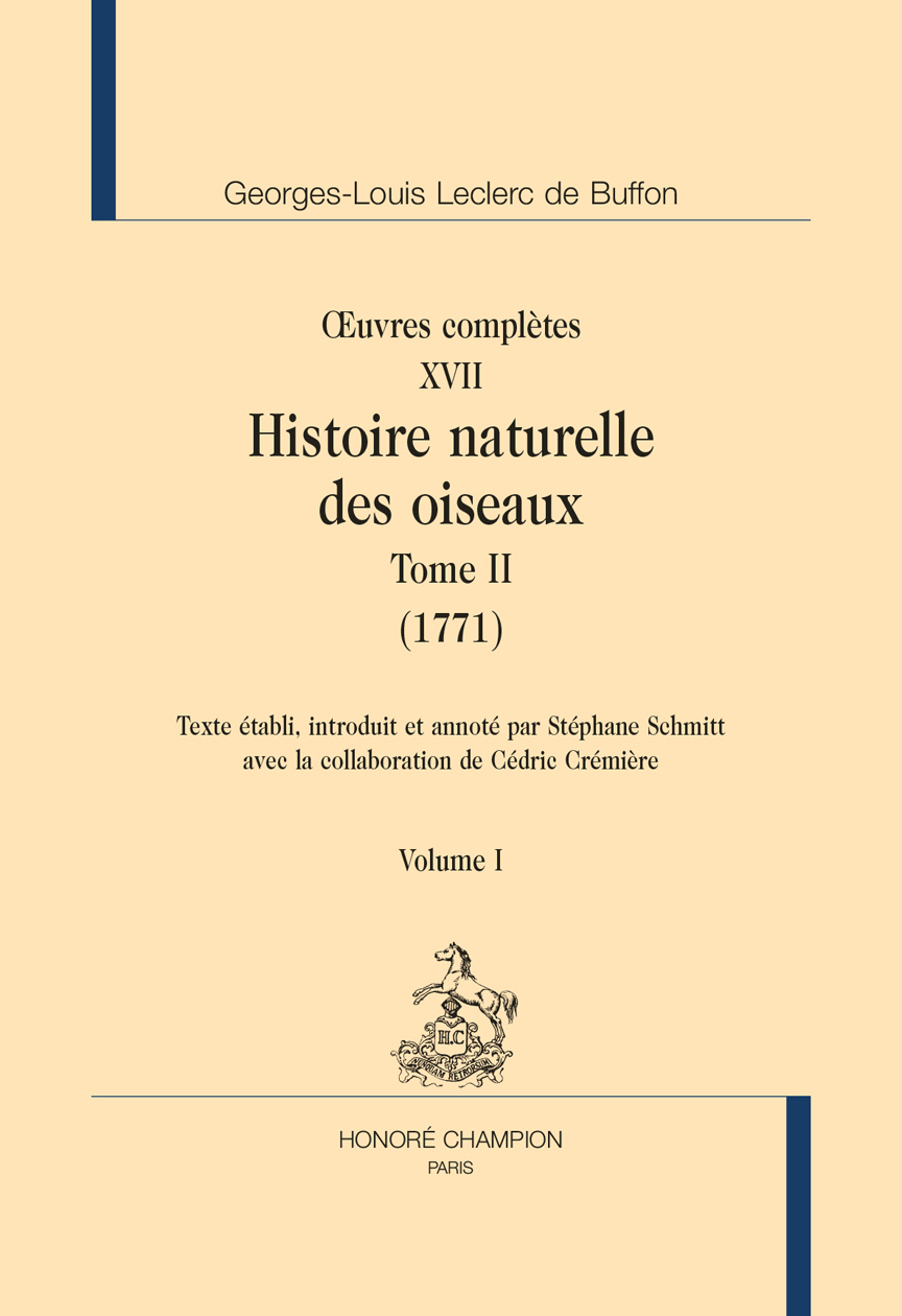 Histoire naturelle des oiseaux Tome 2. (1771)