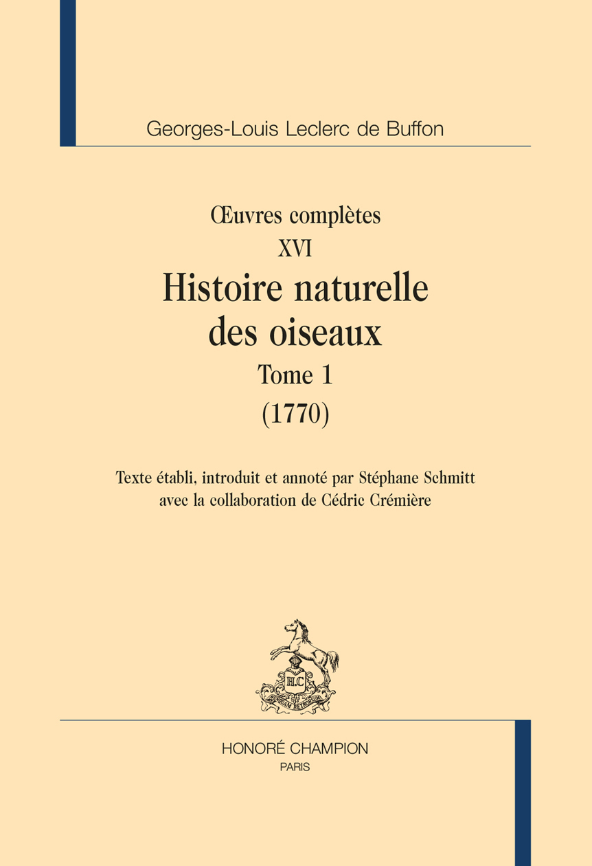 Histoire naturelle des oiseaux Tome 1. (1770)