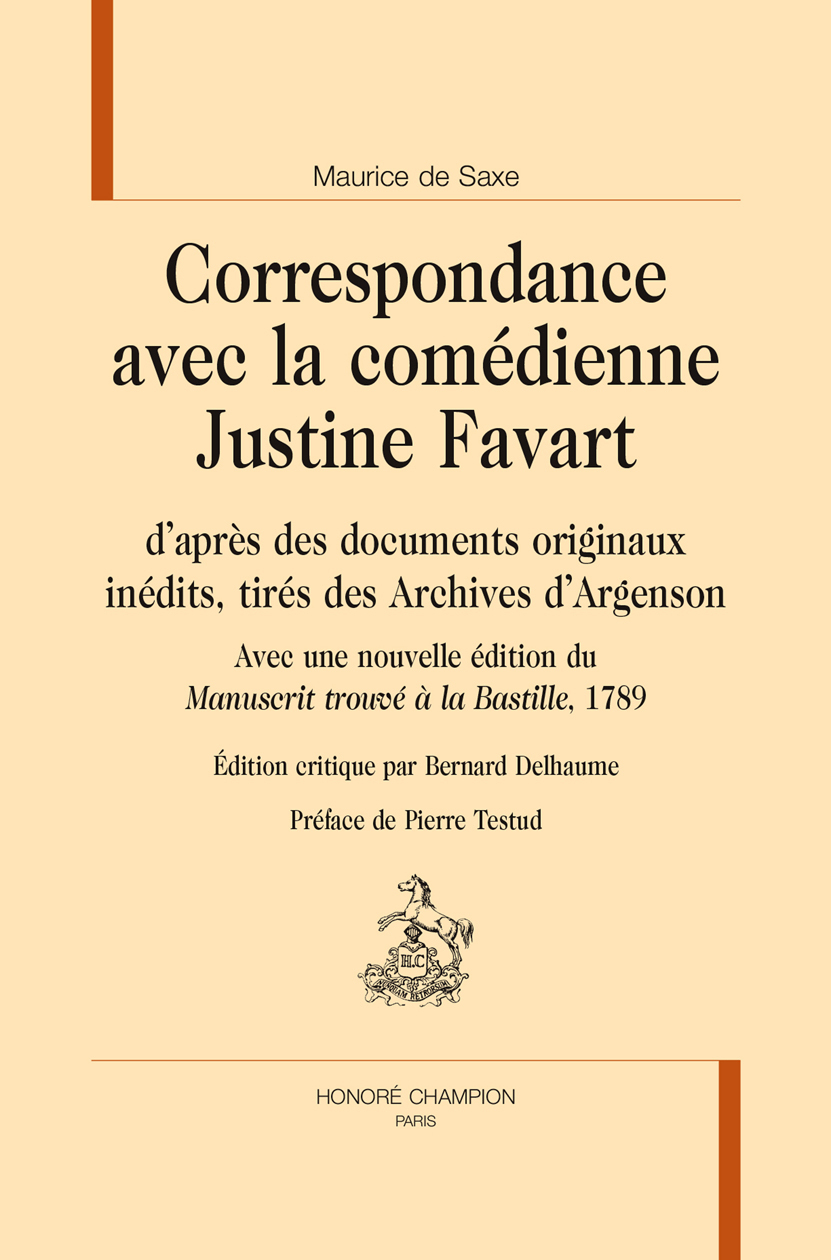 Correspondance avec la comédienne Justine Favart