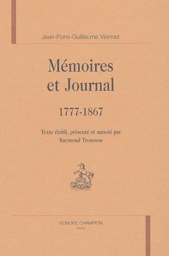 Mémoires et journal - 1777-1867