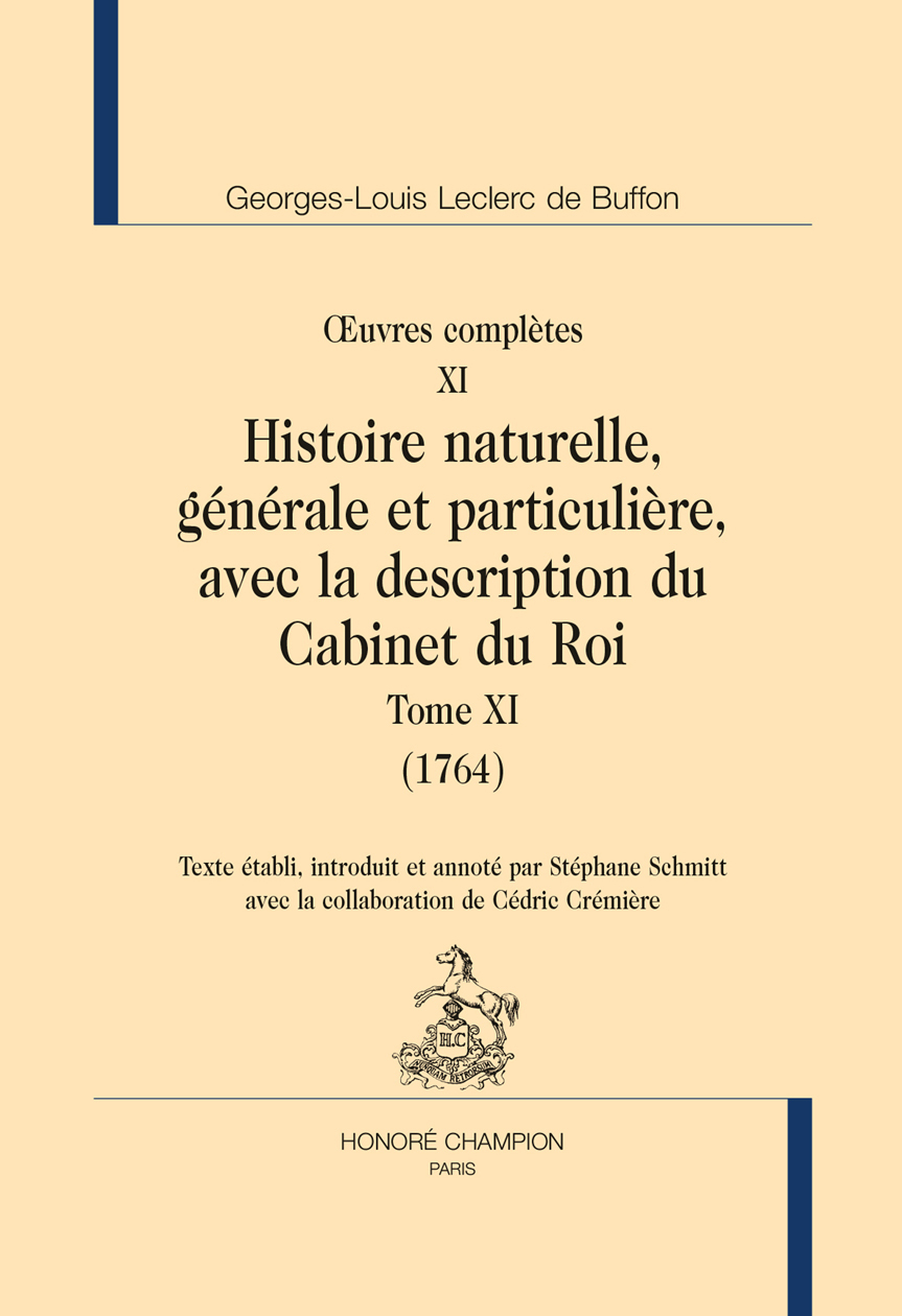 Histoire naturelle. Tome XI (1764)