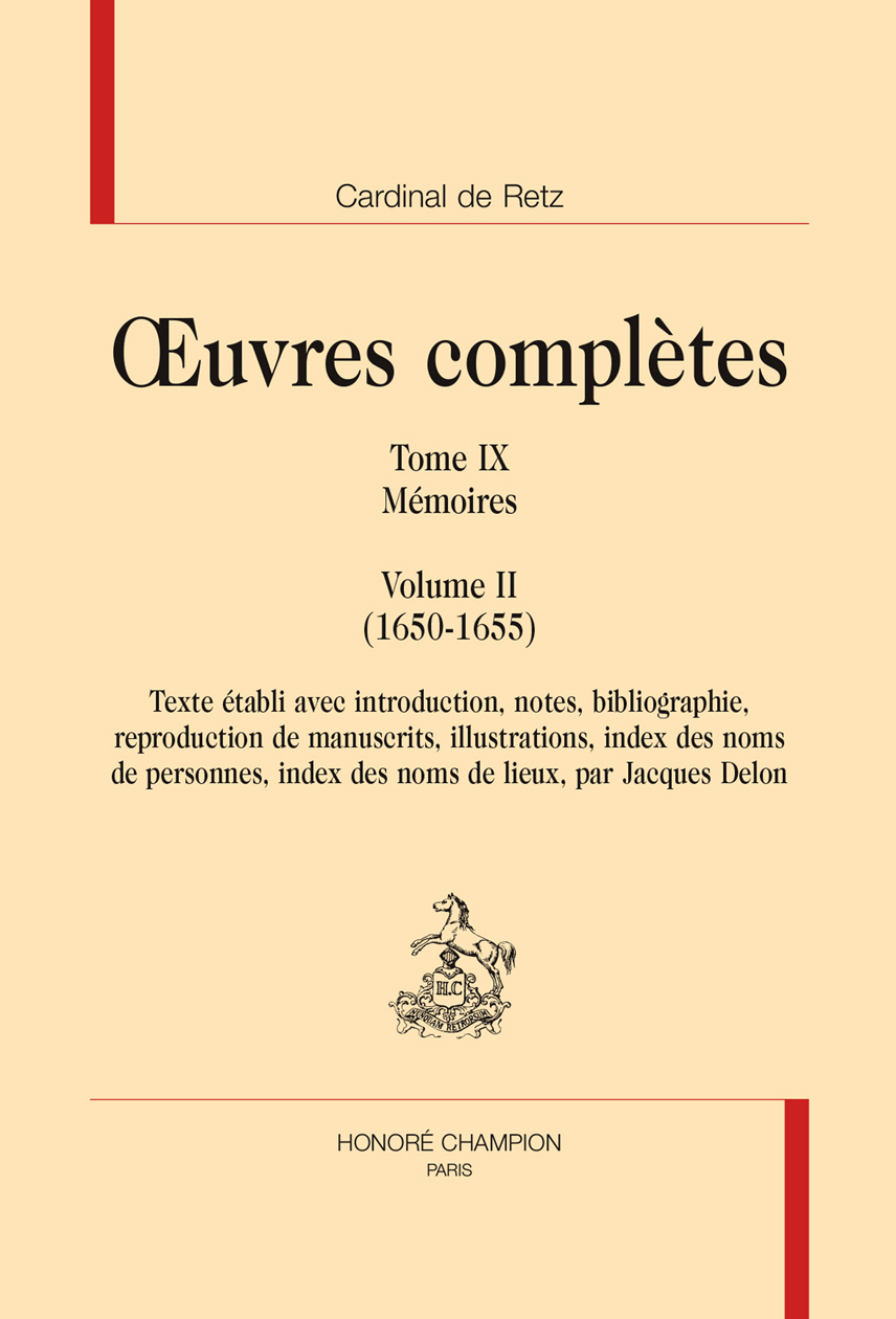 Mémoires. Volume 2 (1650-1655)