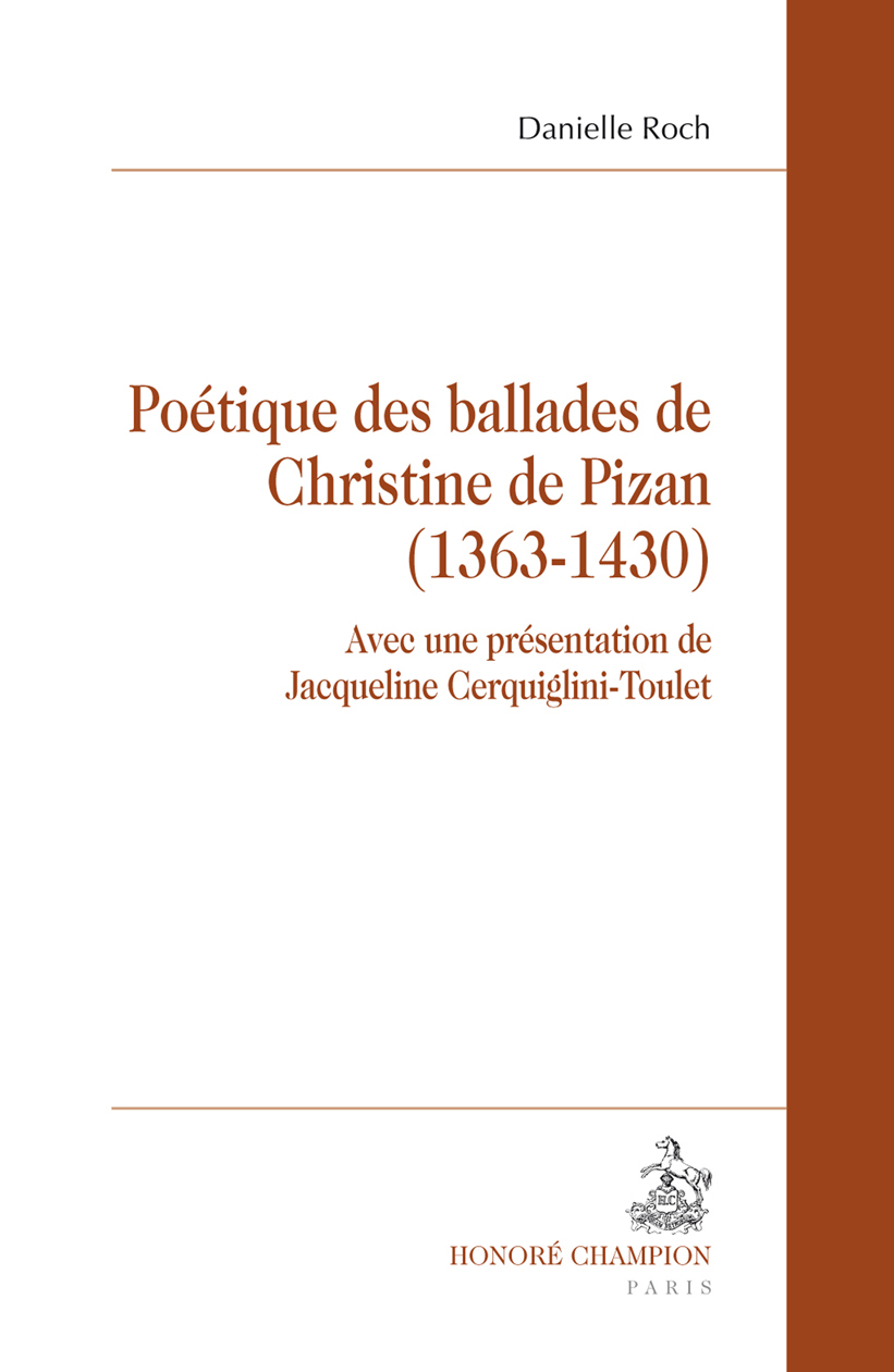 Poétique des ballades de Christine de Pizan, 1363-1430