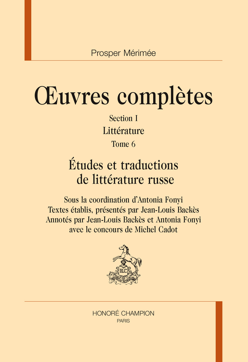 Études et traductions de littérature russe