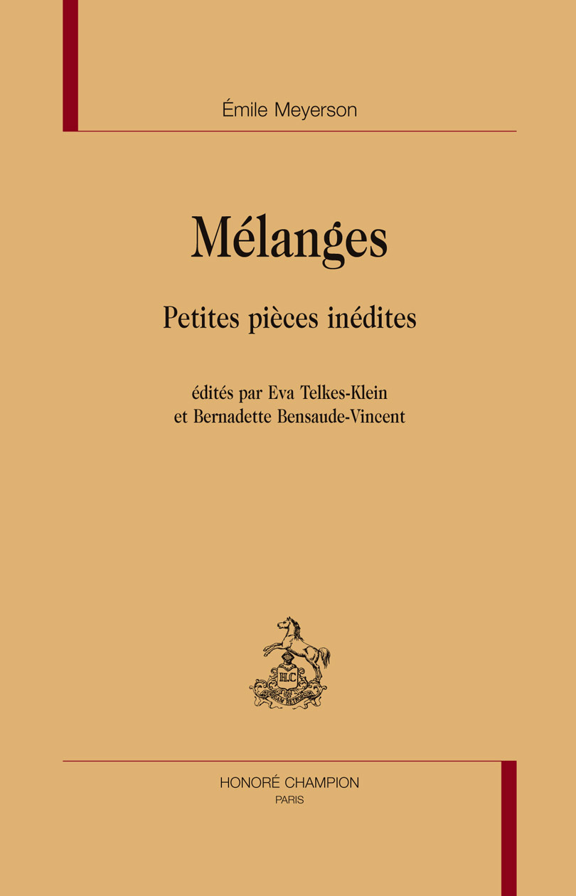 MELANGES. PETITES PIECES INEDITES