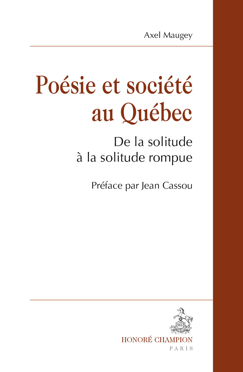 Poésie et société au Québec
